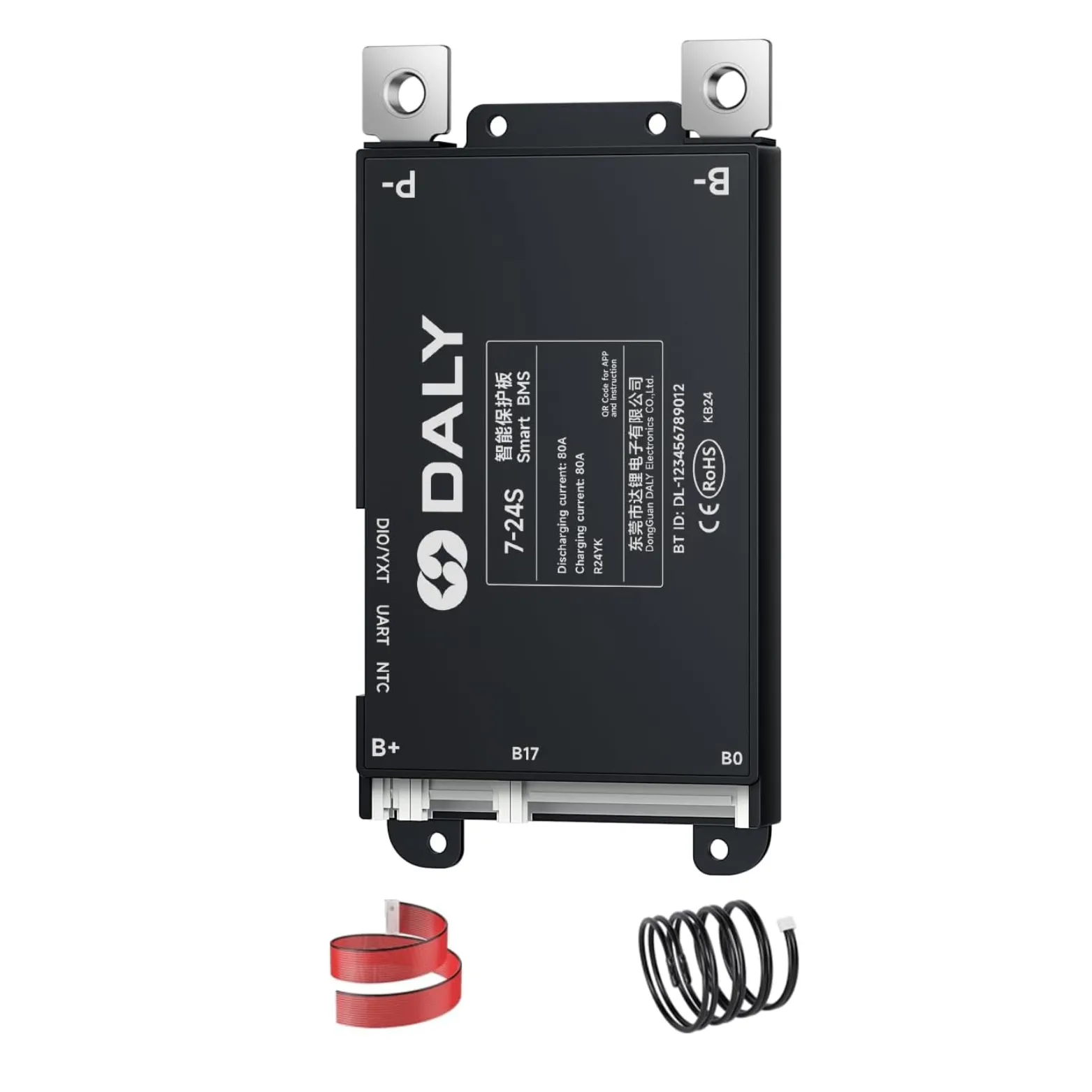 DALY BLACK SMART BMS 7-24S 80A